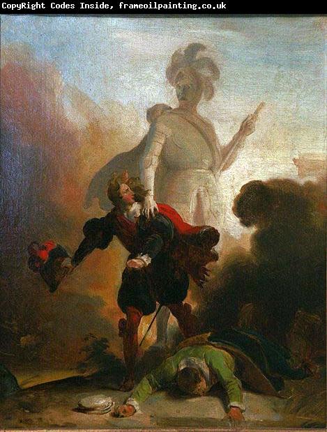 Alexandre-Evariste Fragonard Don Juan and the statue of the Commander